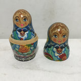 3pc Painted Wood Nesting Dolls Set
