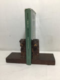 Pair Vintage "Black Forest" Hand Carved Wooden Dog Bookends