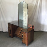 Vintage Art Deco/MCM Walnut Veneer Vanity