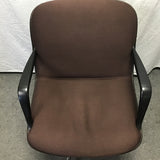 Vintage MCM Steelcase Brown Upholstered Office Chair