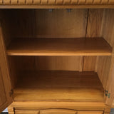 Vintage Samuel Lawrence Solid Oak 2-Drawer 2-Tier Wardrobe