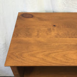 Vintage Solid Pine 3-Tier Shelf & Cabinet