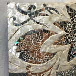 Modern Pier 1 Floral Off-White & Mirrored Mosaic Wall Hanging