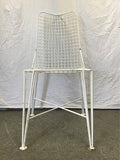 Vintage MCM White Metal Wire Accent Chair