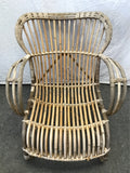 Vintage Woven Rattan Armchair