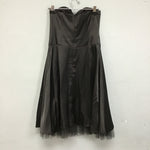 Nicole Miller Black Strapless Midi Dress