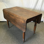 Vintage Solid Oak Drop-Leaf Dining Table