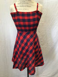 2pc Mindy Malone Red & Blue Plaid Junior's Dress & Jacket Set