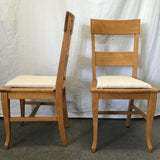 Set of 4 Vintage Michigan Chair Co. Solid Oak Ladderback Dining Chairs