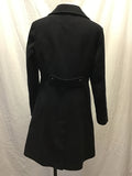 Black Wool & Cashmere Princess Single-Breasted Long Coat