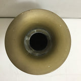 Vintage Floral Etched & Hand Painted Cast Brass Vase