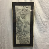 Framed Signed Original Pencil Figure Art