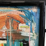 Lambs Wing Framed "Lagoon" 8x10 Abstract Art Print