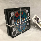 Eltimar Design Set of 2 Framed Sugar Skull Zentangle Inspired Artwork Prints