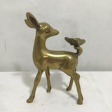 Set of 3 Vintage MCM Solid Brass Deer