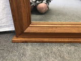 Vintage Craftsman Solid Oak Framed Mirror