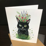 Cruz Illustrations "Black Cat" Greeting Card