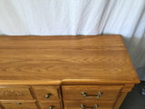Vintage Samuel Lawrence Solid Oak 8-Drawer Dresser