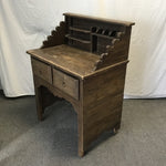 Vintage Rustic Brown Painted 2-Drawer Desk