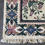 Modern Green, Blue, & Off-White Floral 5x7 Area Rug