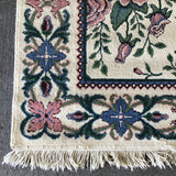 Modern Green, Blue, & Off-White Floral 5x7 Area Rug