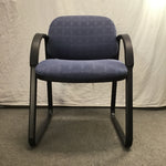 Modern HON Black Metal & Blue Geo Print Upholstered Office Chair