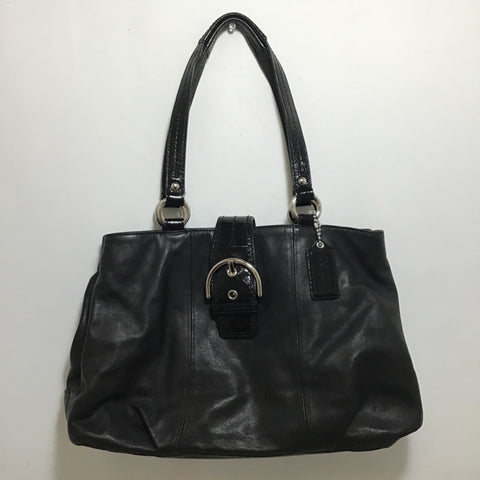 Coach Black Leather Shoulder Bag