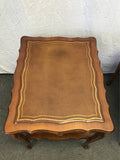 Pair of Vintage French Provincial Cherry & Leather Night Stands