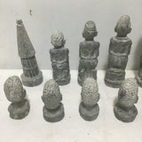 Set of 32 Soapstone Chess Pieces