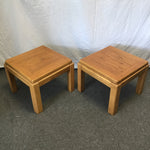Pair of Vintage Lane Solid & Veneer Oak End Tables