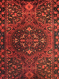 Red Machine-Washable 2.5' x 7.5' Runner