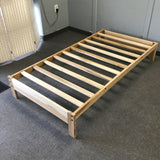 Unfinished Solid Pine Twin Platform Bed