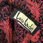 Loco Lindo Red & Black Floral Overall