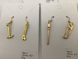 Rustic Petal Gold Metal Mixed Tools Earrings