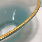 Vintage MCM Blendo Tuquoise Frosted Glass Serving Bowl