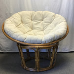 Modern Medium-Stained Rattan Papasan Chair