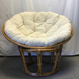 Modern Medium-Stained Rattan Papasan Chair