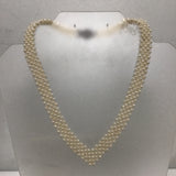 Off-White Beaded Pearl Necklace