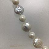 Vintage Coin Pearl & Sterling Necklace