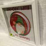Eltimar Design Framed "Hangin-with-my-Gnomies" Upcycled Mixed Media 3D-Artwork