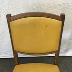 Vintage Stakmore Solid Black Walnut & Yellow Vinyl Folding Chair