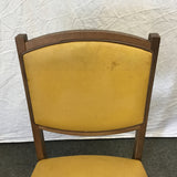 Vintage Stakmore Solid Black Walnut & Yellow Vinyl Folding Chair