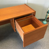 Modern Danish Modern Teak Veneer Rolling Children's Desk