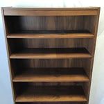 Vintage Black Walnut Veneer 7-Tier Shelf