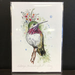Cruz Illustrations "Calliope Hummingbird" 5x7 Signed Art Print