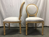 Pair of Modern Pier 1 Off-White Upholstered Dining Chairs