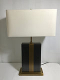 Modern Mission Martha Stewart "Barclay" Brown & Brass Metal Table Lamp