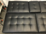 Modern Dorel Home Black Vinyl "Burrell" Click-Clack Futon