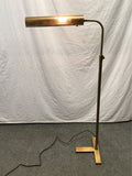 Contemporary Crate & Barrel "Fleming" Antiqued Brass Floor Lamp