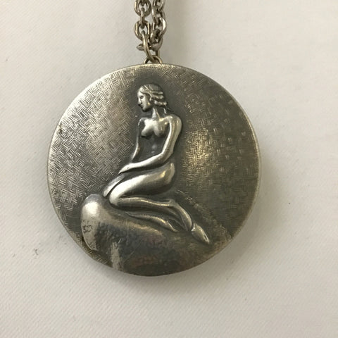 Vintage Jorgen Jensen Pewter "Mermaid" Pendant
